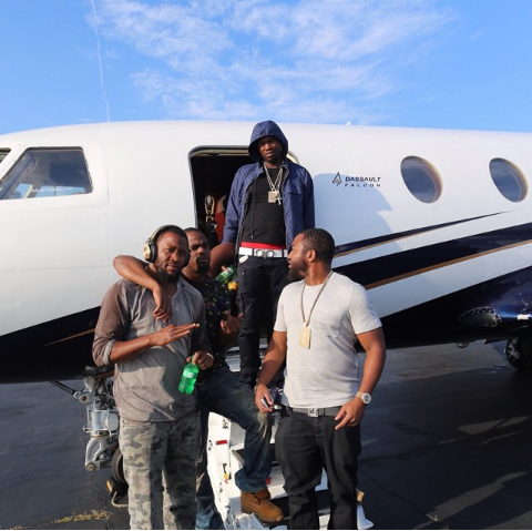 MeekMill celebrating his birthday on a private jet